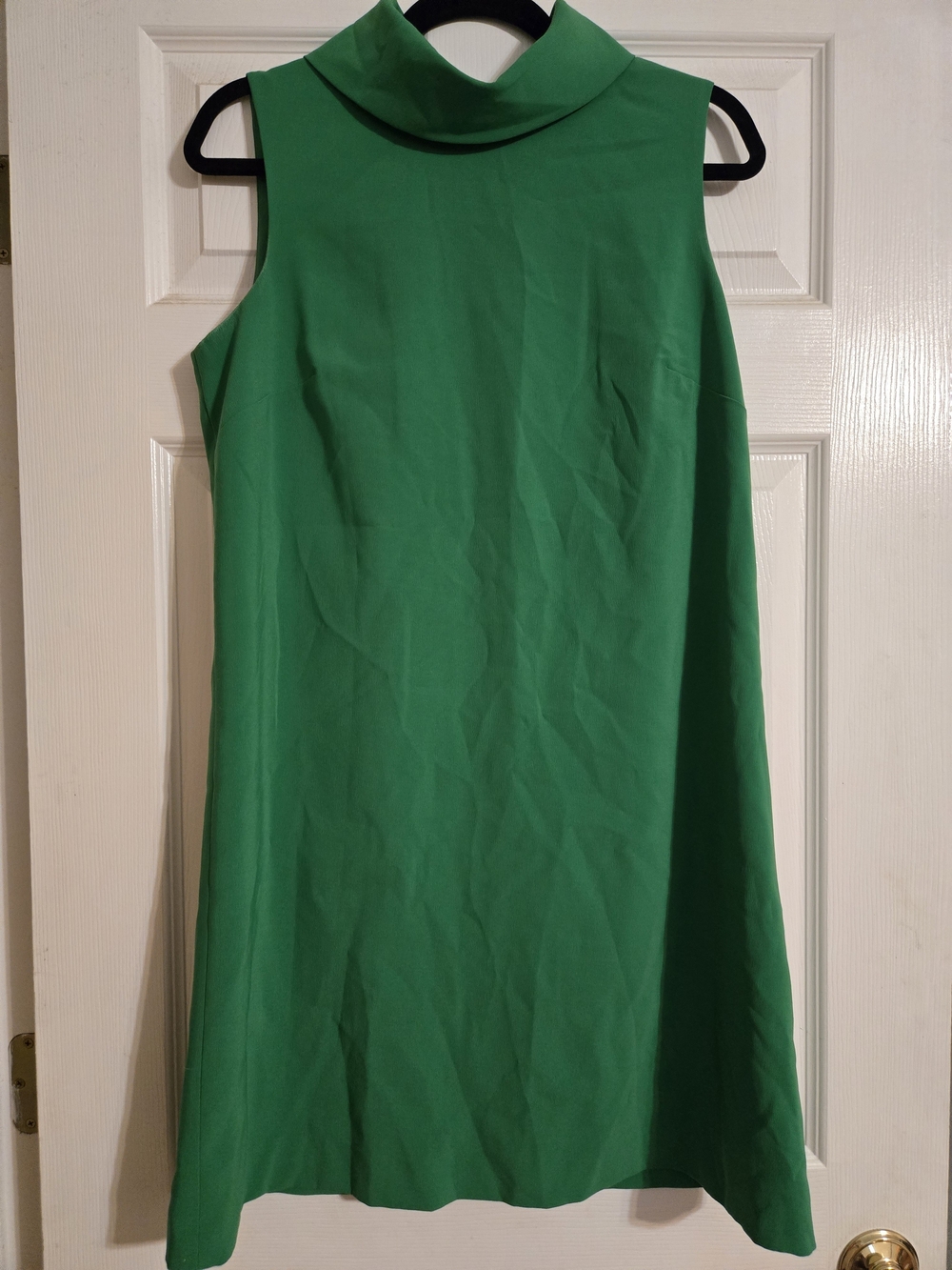 Alex Marie Sleeveless Green Mock Neck Midi Dress